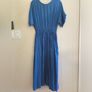Black Crane Indigo-Dyed Dress, Medium